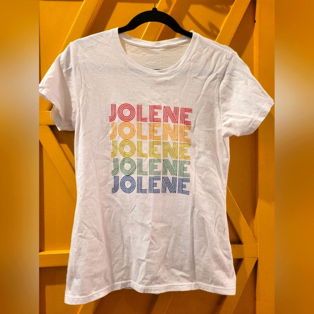 Jolene White Tee Shirt Size S/M